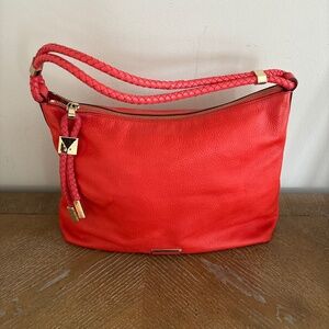 Michael Kors Orange Lexington Signature Shoulder Handbag